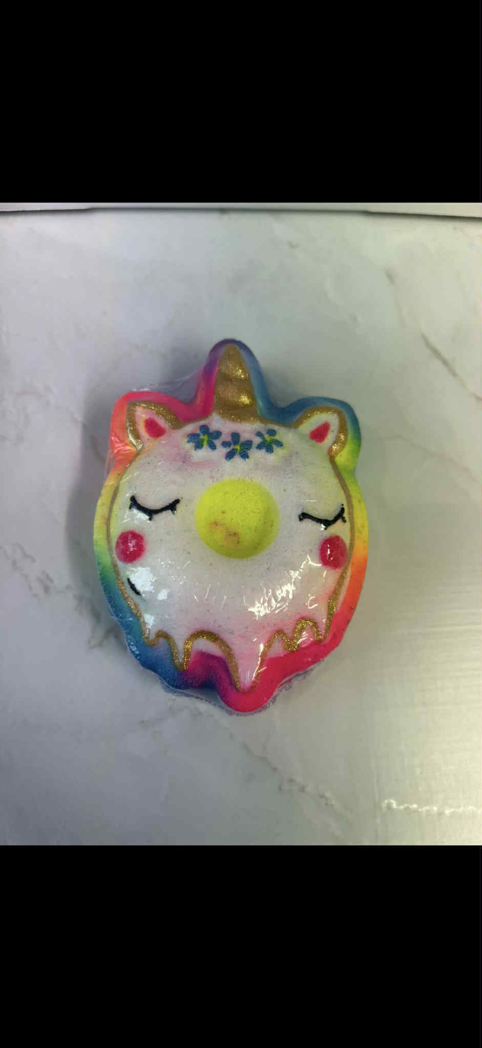 Unicorn doughnut bath bomb