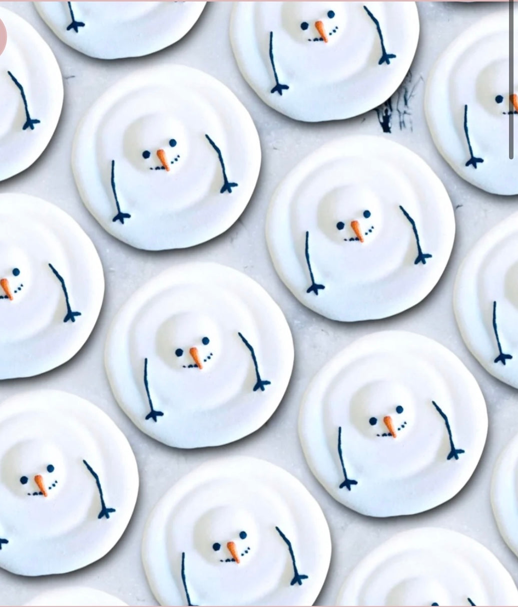 Melting snowman bath bomb