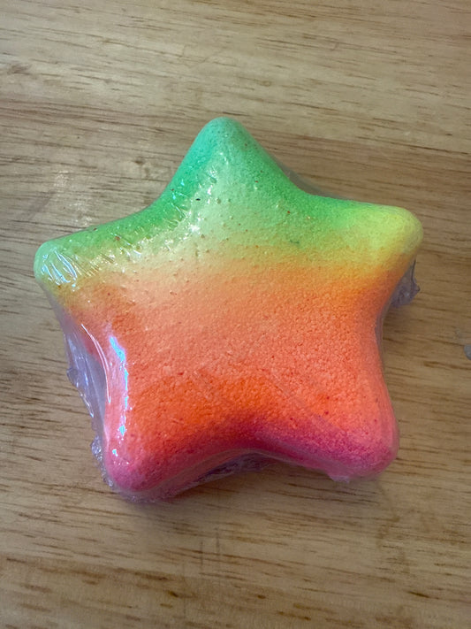Neon star bath bomb