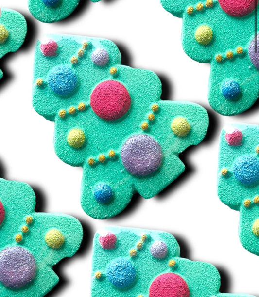 Christmas tree bath bomb
